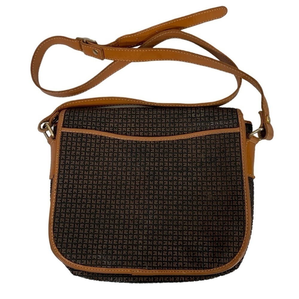 Vintage Ted Lapidus Monogram CrossBody Bag Purse - Picture 3 of 8